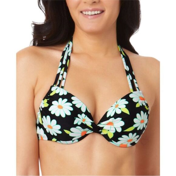 SALT + COVE Juniors' Daisy Dance Strappy Underwire Push-Up Bikini Set Size M - Picture 2 of 12